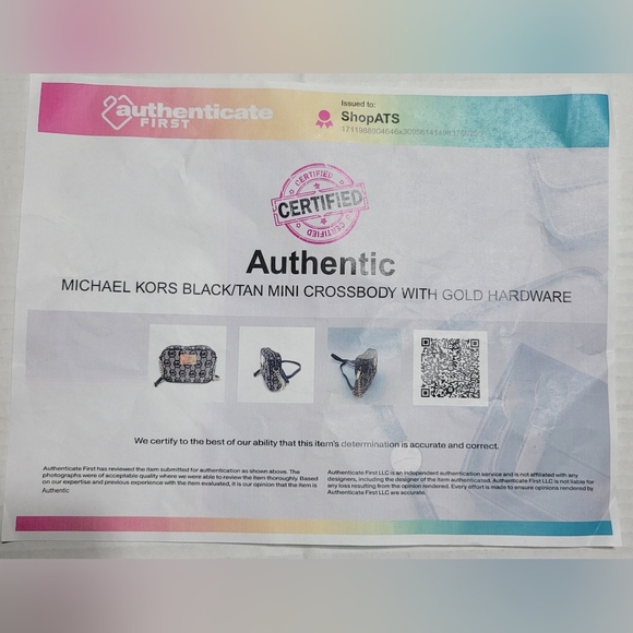 Michael Kors Black/Tan Mini Crossbody with Gold Hardwire - Picture 12 of 12